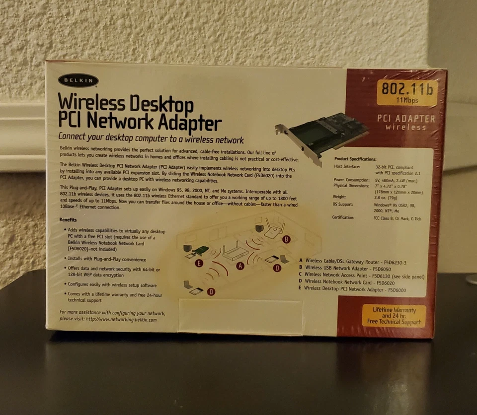 Belkin Wireless Desktop PCI Network Adapter - F5D6000 - Image 3 of 4