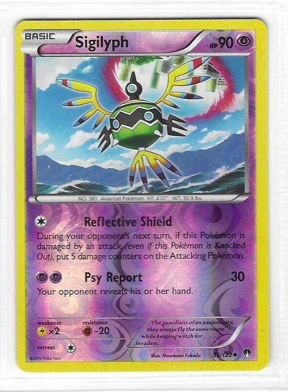 Pokemon --- SIGILYPH --- XY Breakpoint! REVERSE HOLO! NM/Mint! 55/122!