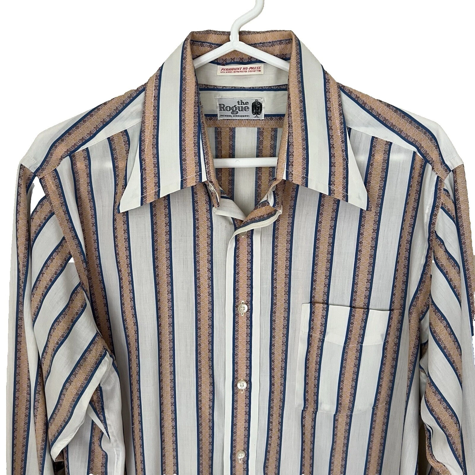 Camisas para hombre Rogue informales con botones a rayas