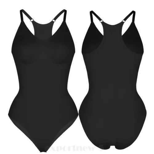 Women Seamless Racerback Body Shaper Tummy Control Slimming Shapewear Bodysuit - Picture 14 of 21