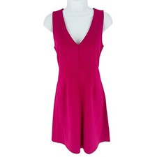 Jude Connally Dress Womens M Fuchsia Naomi Ponte Knit Sleeveless Resort NEW $228