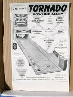 1964 United TORNADO Big Ball Bowler & TEMPEST Shuffle Bowler Advertising Flyer