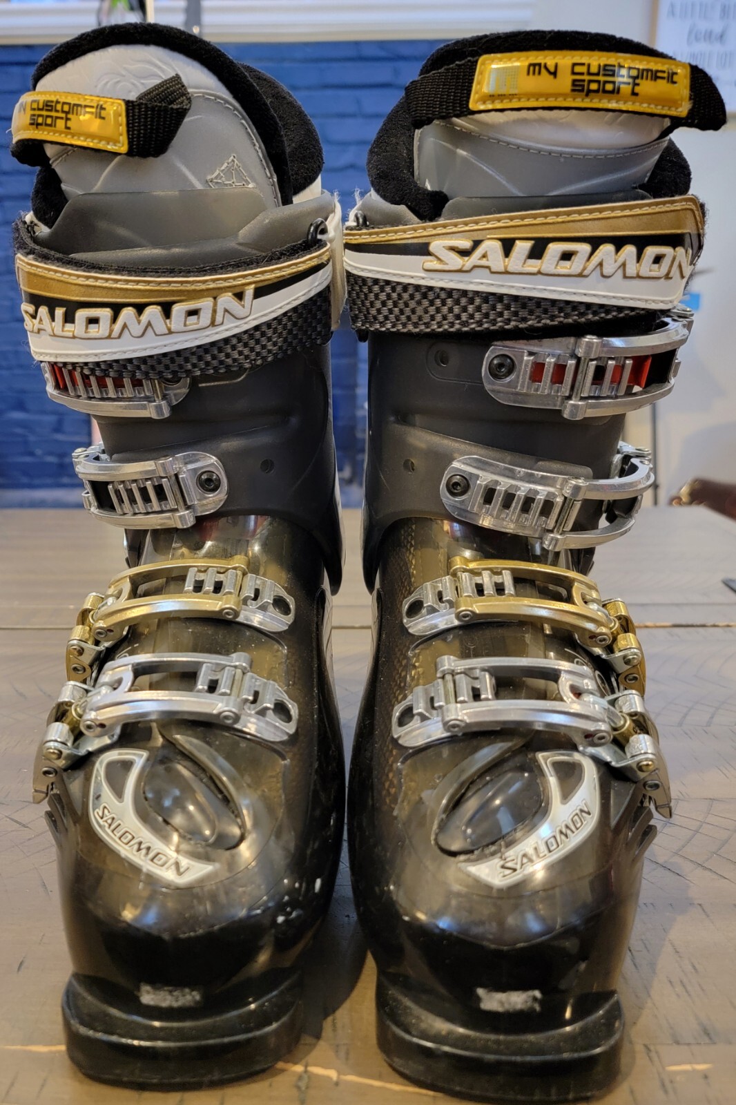 Salomon Idol 8 Energyzer 80 stivali da sci alpino da donna taglia 24 5 buone condizioni