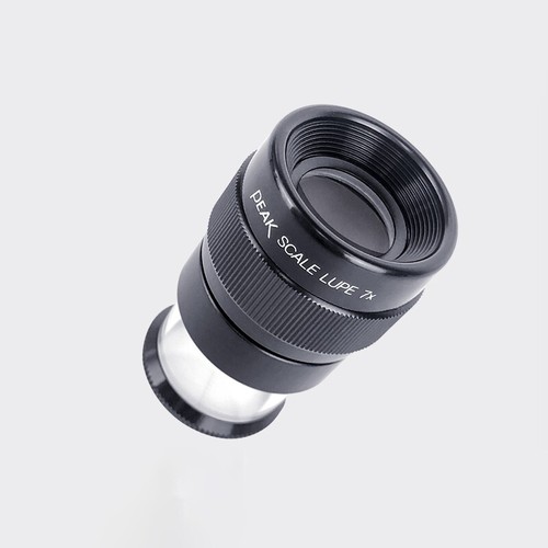Original PEAK No. 1975 Scale Loupe 7X With Black Standard Reticle/Fabric Pouch - Picture 4 of 11