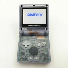 Nintendo Game Boy Advance GBA SP Clear Glacier System AGS 101 Brighter NEW