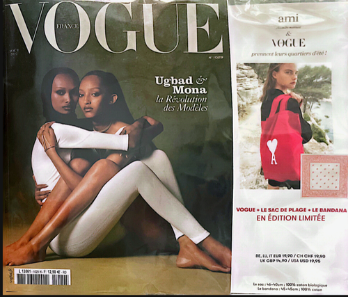 VOGUE Magazine France August 2022 AMI PARIS Tote Bag Bandana NEW Ugbad Abdi MONA - Picture 1 of 2