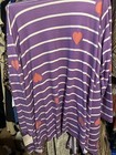 Lularoe 2XL Caroline Cover With Pockets Purple And Hearts — photo 2