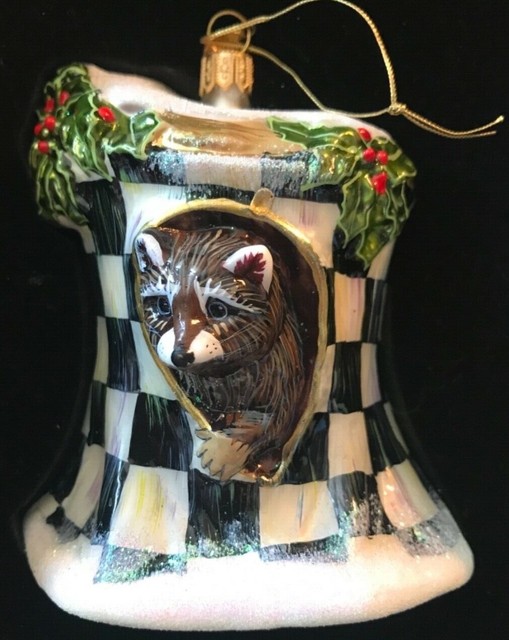 MacKenzieChilds Raccoon Ornament from the Woodland Collection eBay