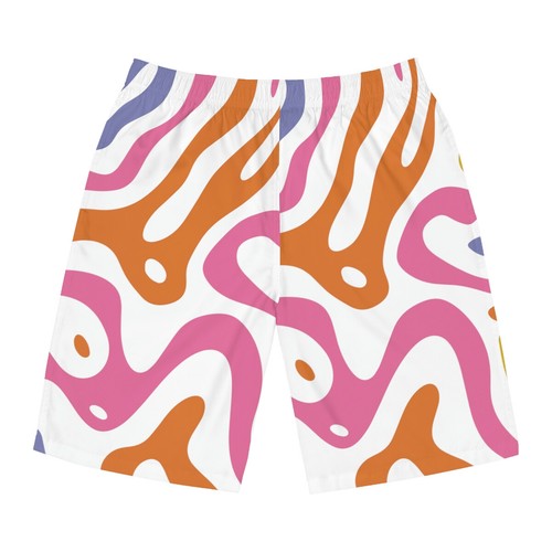 Colorful Geometric Design Men's Board Shorts (AOP) S-2XL - Picture 3 of 13