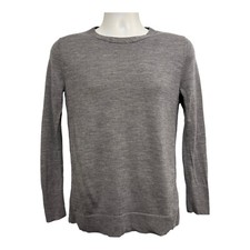 Banana Republic Sweater Mens S Gray Merino Wool Crew Neck Pullover Layer Casual