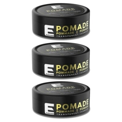 Elegance Transparent Formula Pomade Super Strong Hold Wax 4.73 OZ. (3 Pack)