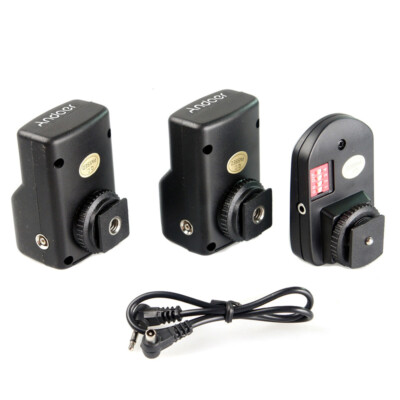 Andoer-2 16 CH Wireless Radio Flash Trigger Kit W/ 1 Transmitter & 2 Receivers