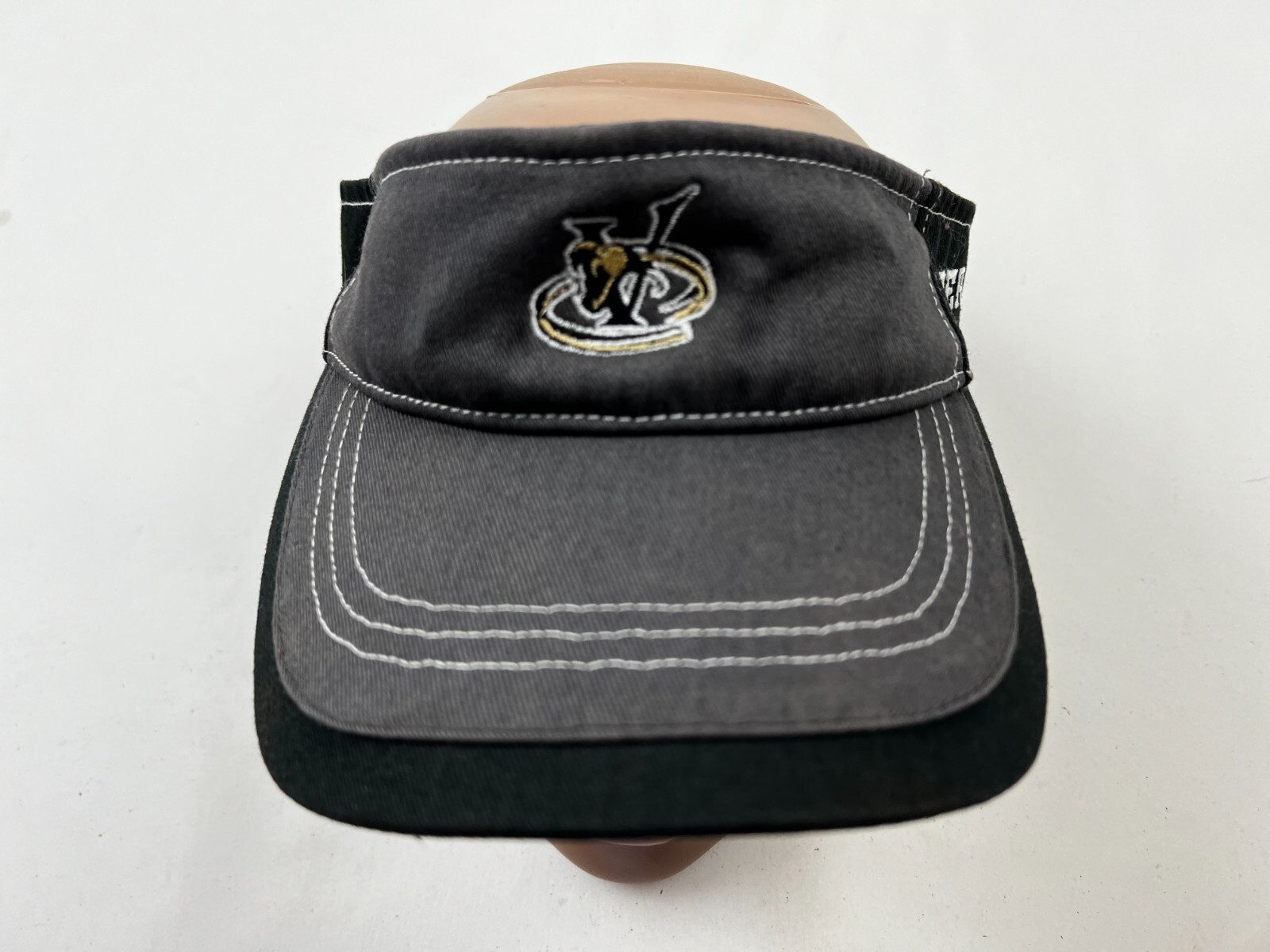 Vipers Visor Hat Cap Strapback Gray Black Adjusta… - image 1