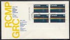 Canada Scott 613 LL Pl Blk FDC - RCMP Centennial