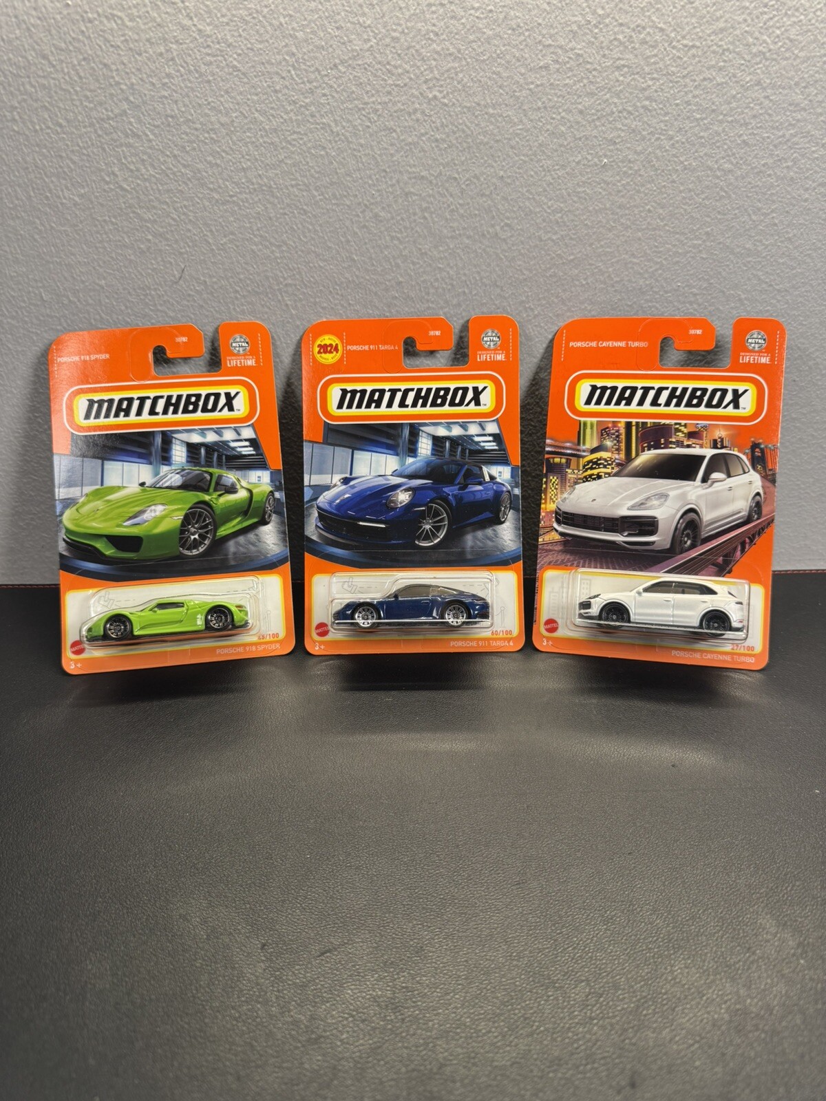 Matchbox Porsche 911 Targa 4 918 Spyder Cayenne Turbo 3-Pack