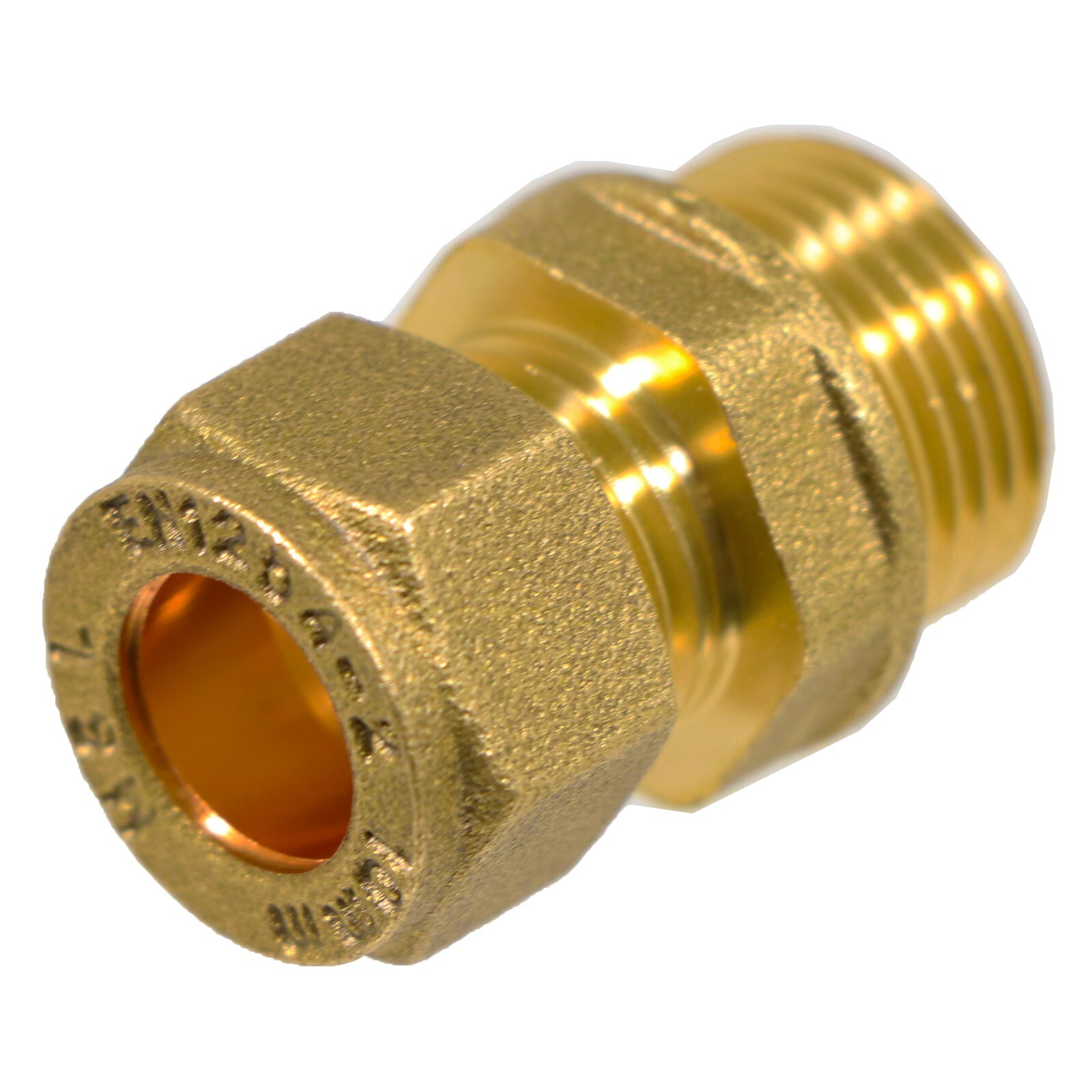 Compression Connector 10mm 3/8"" BSP Male Straight Brass Pipe Coupler Adaptor
