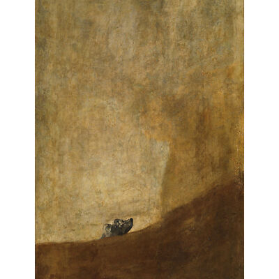 Goya-Hund Kunstplakat großer Druck 46x61 cm