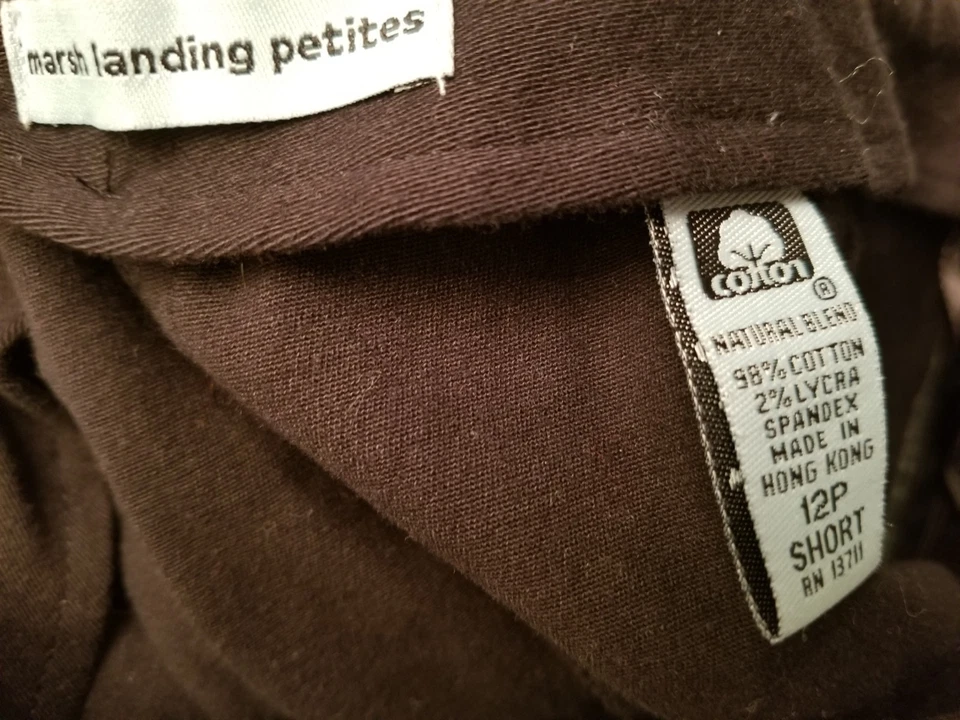 Брюки женские Marsh Landing размер 12P 12 миниатюрные короткие черные - Изображение 2 из 3