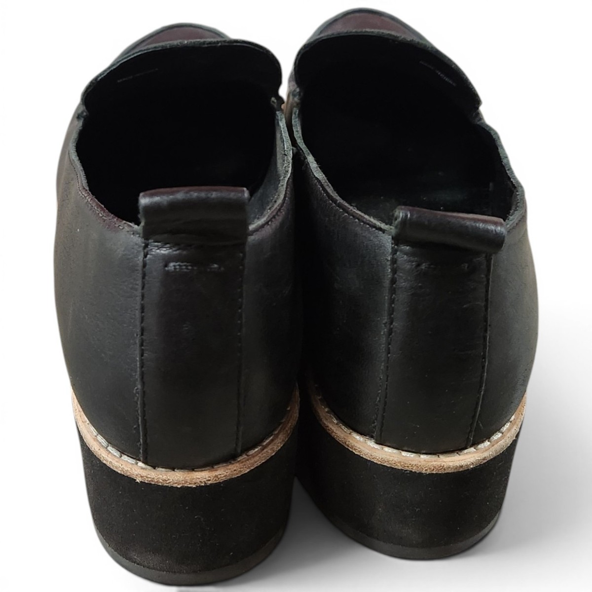 EILEEN FISHER Ells Smooth Leather Loafer 8 Black Minimalist Staple Quiet Luxury View 3