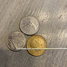 Italy - 1974 10 Lire, 1979 L.50, 1977 200 Lire - 3 Coins