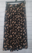 Vintage Skirt  Michael Taylor  Women's Sz Medium Pleated Elastic Waist USA