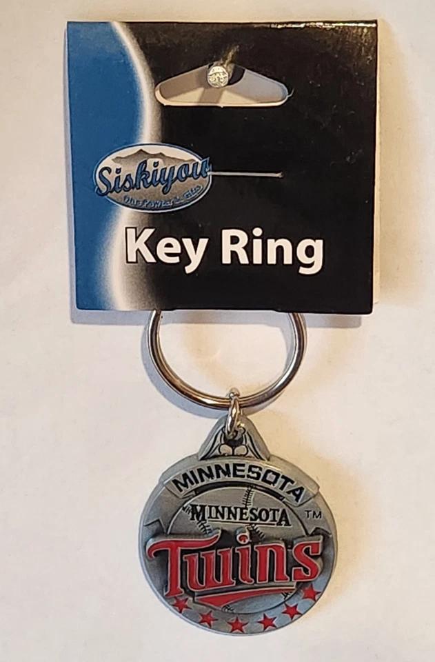 Minnesota Twins 3-D Metal Key Chain MLB Licensed Baseball - Round - Image 2 of 4