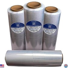 18" Stretch Film Wrap 1500ft 7 Layers 80 Gauge Heavy Duty Clear Packing Film