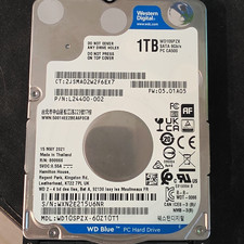 Western Digital WD Blue 1TB 2.5in SATA III 6Gb/s 5400RPM 128MB HDD WD10SPZX