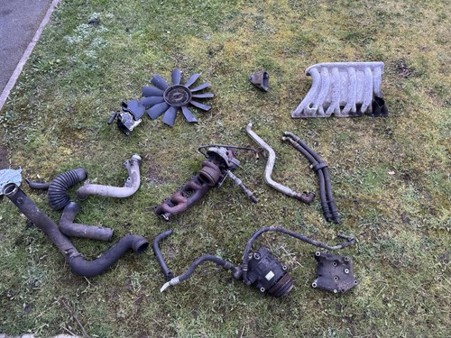 mercedes om606 turbo engine components manifold ac intercooler pipes brackets - Picture 1 of 15