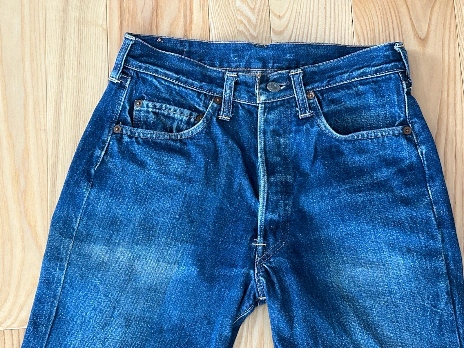 Vintage 60s 70s Big E Levi's 501 Jeans Red Line Selvedge 30x34 (28x30) thumbnail 2