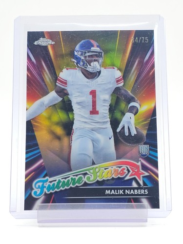 MALIK NABERS 2024 TOPPS CHROME FUTURE STARS ROOKIE RC YELLOW REFRACTOR /75 Q3292