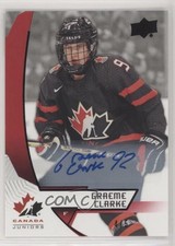 2019 Upper Deck Team Canada Juniors Black Auto 4/5 Graeme Clarke #1 Auto ds4