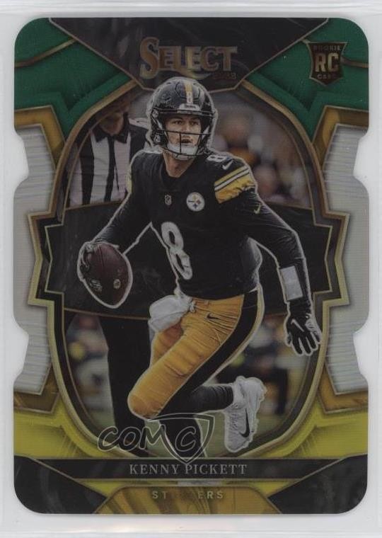 2022 Panini Select Concourse Green & Yellow Prizm Die-Cut Kenny Pickett #64 uk2