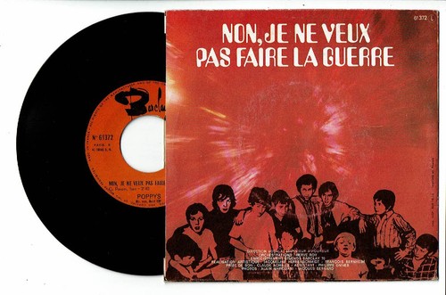 POPPYS Disque 45T 7" NOËL 70 - NON JE NE VEUX PAS FAIRE LA GUERRE -BARCLAY 61372 - Picture 2 of 2