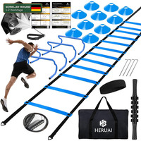 FußBall Trainingsset Koordinationsleiter 6M Verstellbar Mit HüRden HüTchen