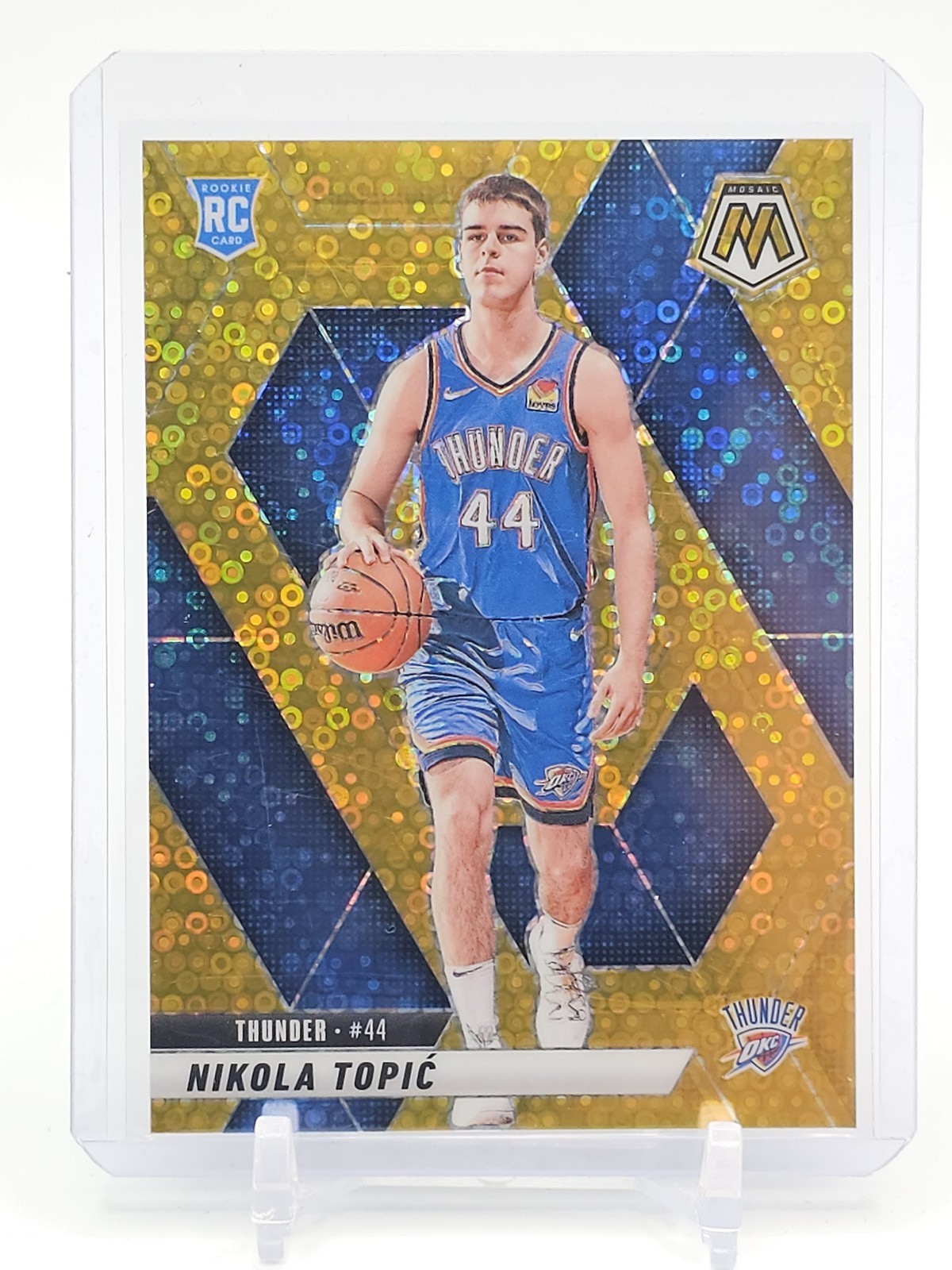 NIKOLA TOPIC 2024-25 MOSAIC ROOKIE GOLD FAST BREAK PRIZM /10 #242 THUNDER Q5722