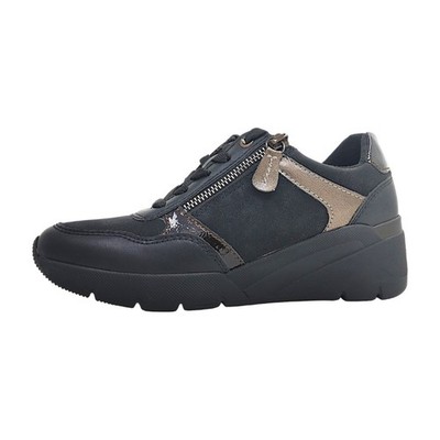 Jana  Damenschuhe Schnürschuhe Sportive Schwarz Freizeit