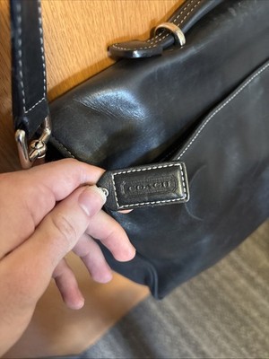 Coach Vintage Black Lexington Leather Shoulder Bag Tote 6457 2005