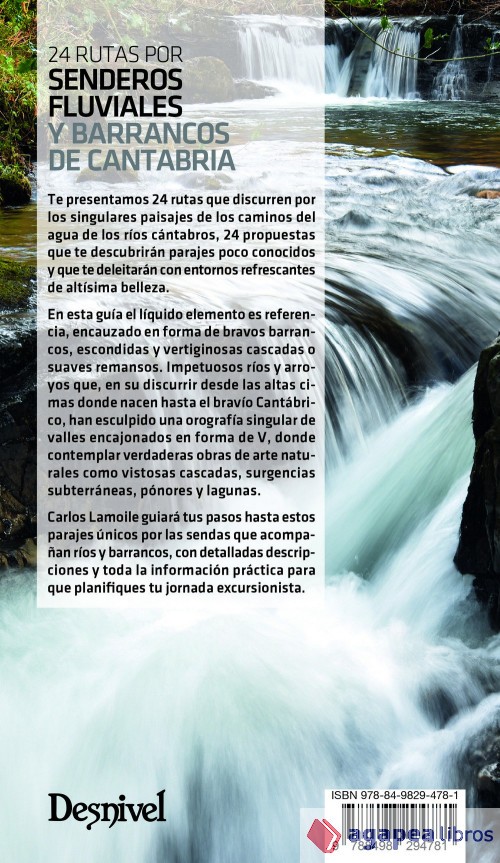 24 rutas por senderos fluviales y barrancos de Cantabria. NUEVO. ENVÍO URGENTE