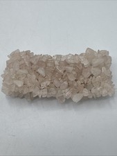 Vtg Clustter Rose Quartz Chip Crystals Stretch Flex Bracelet 7"