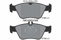 Textar Bremsbelagsatz Scheibenbremse Q+ 2166404 FüR Klasse Mercedes W210 W202