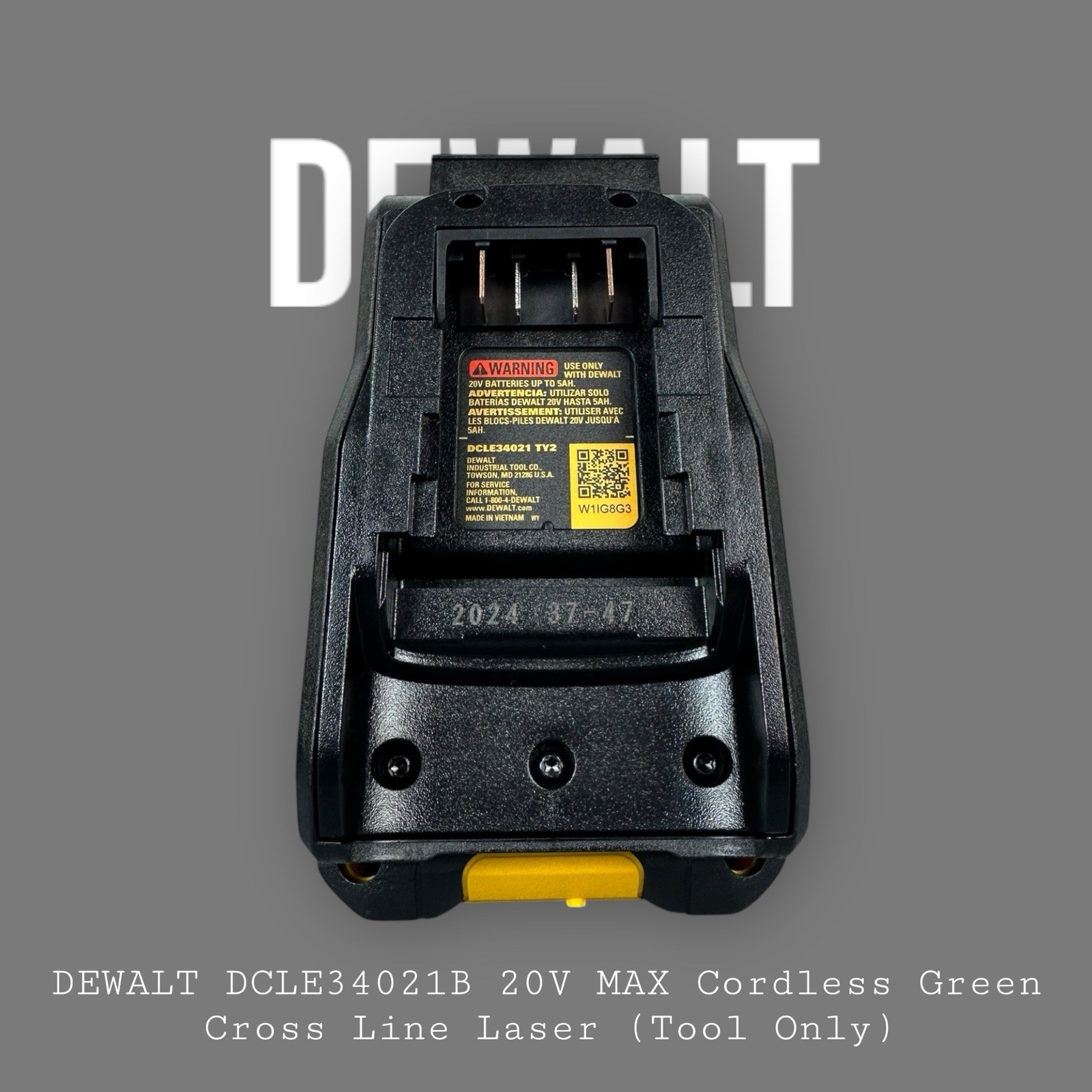 DEWALT DCLE34021B 20V MAX Cordless Green Cross Line Laser (Tool Only)