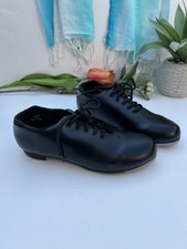 Danz N Motion Black Dance Tap Shoes Adult Lace Up Dance Shoes Size 6M