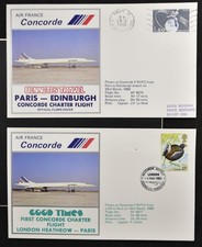 ENGLAND + France + Scotland 1980, x2 AF CONCORDE First Flight FFC Covers LOOK