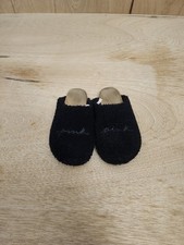 PINK Sherpa Clog Slippers Black Cozy Fleece Slip-On House Shoes Women's 9 - 10