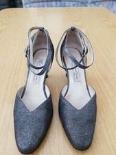 Werner Kern Tanzschuhe Damen Gr.4 Abby Silber/Metallic/Glitzer,Absatz neuwertig 