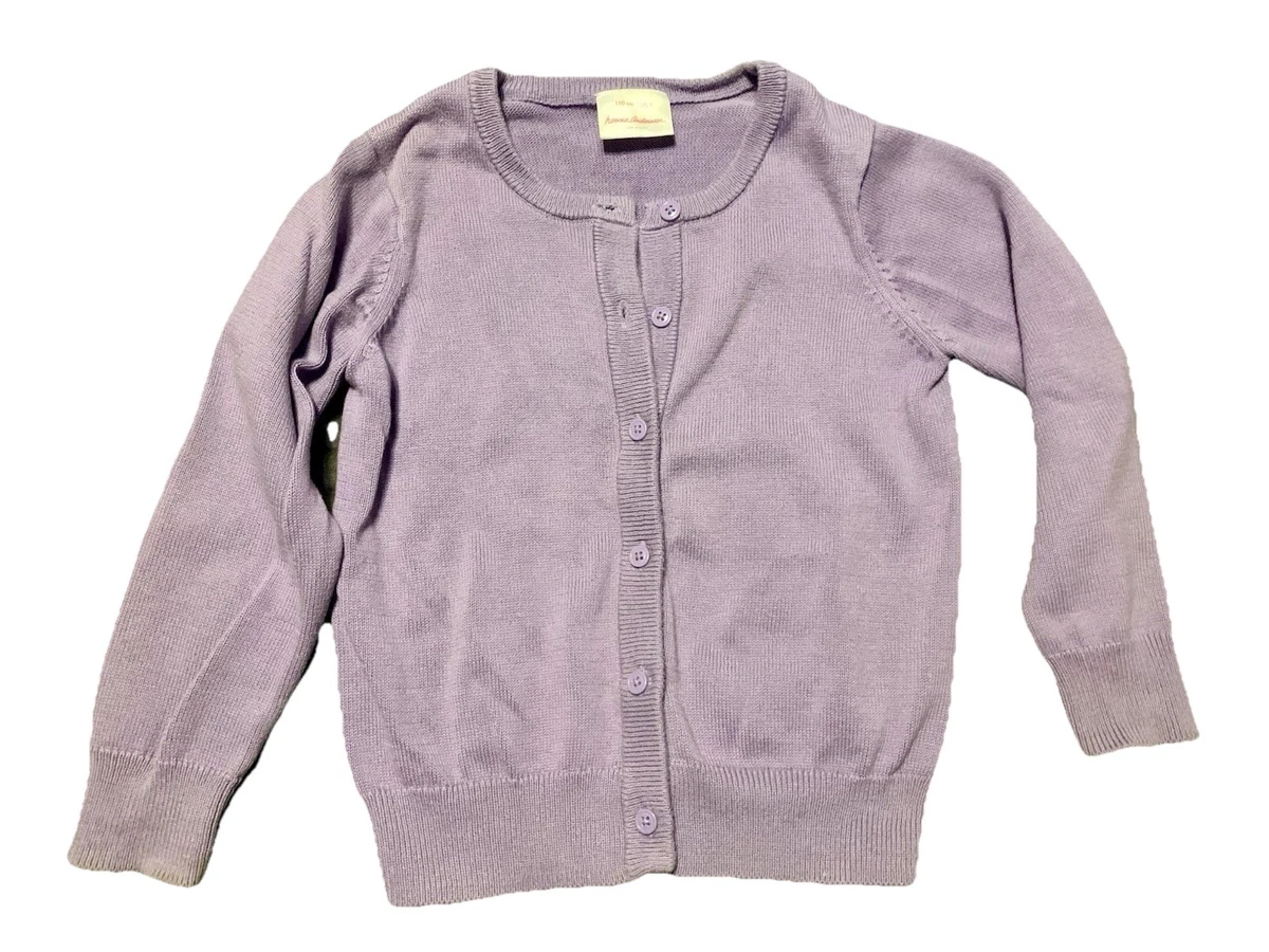Cardigan Rouge Fille 5-6 Ans 100% Coton Hanna Andersson, Manches Longues