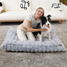 29 35 41 47 51 78'' Fluffy Pet Bed fr Dog & Cat Sleeping Cushion Removable Cover