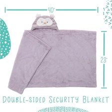 GUND Baby Lil’ Luvs Quinn Owl Hooded Plush Blanket Ultra Soft Security