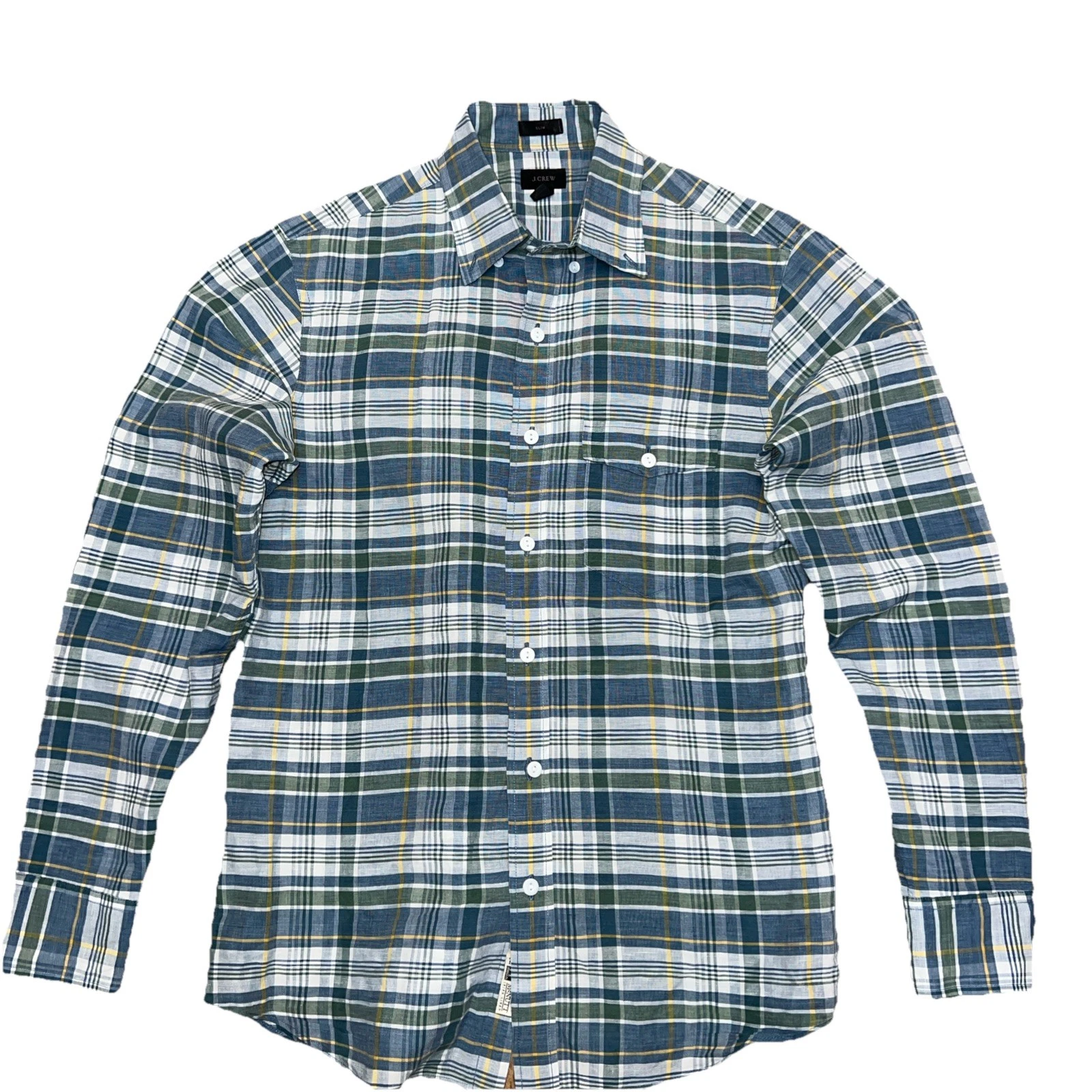 J.Crew Mens Small Slim Fit Blue Plaid Button Down Shirt Baird McNutt Irish Linen
Opens in a new wind